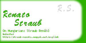 renato straub business card